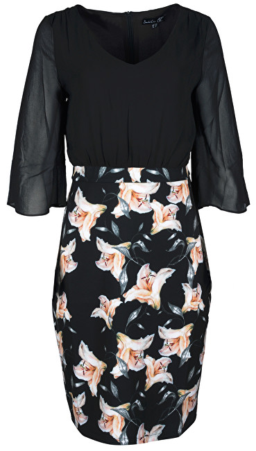 Smashed Lemon Femeie rochie Black/Creme 18694 L