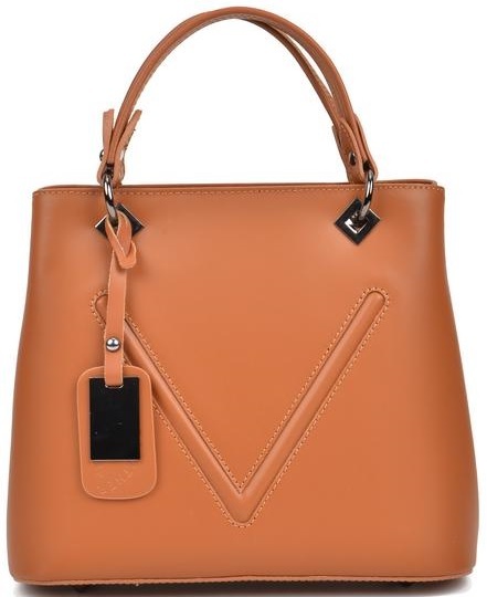 Sofia Cardoni Kožená kabelka AW18SC3118 Cognac Sofia Cardoni