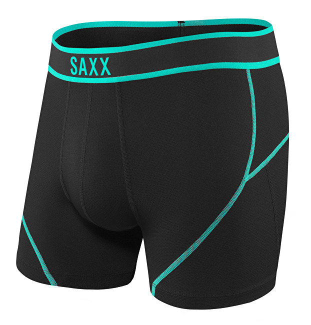 SAXX Pánské boxerky Kinetic Boxer Brief Black/Tide L