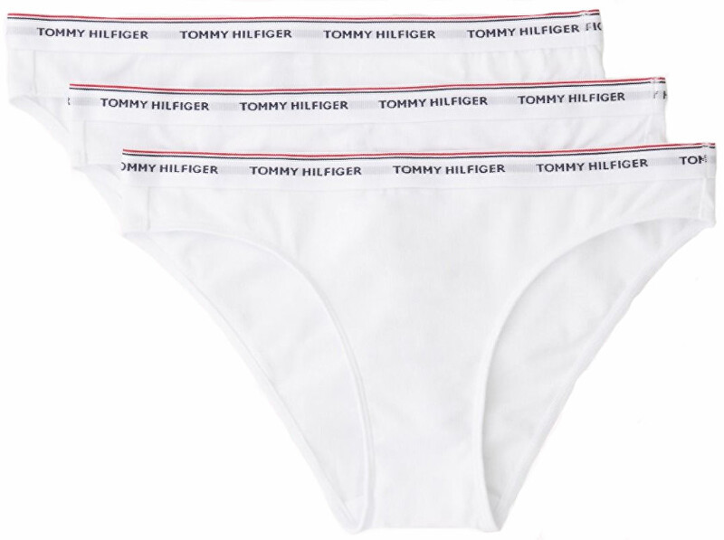 Tommy Hilfiger Balení 3ks dámských kalhotek Essentials 3P Bikini UW0UW00043-100 White/White/White L