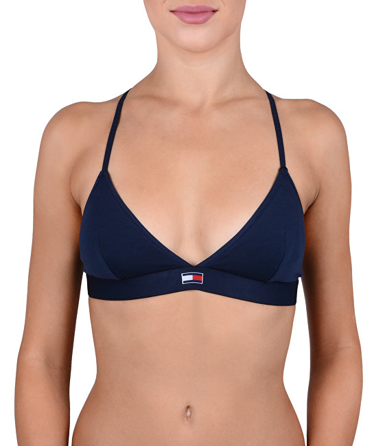 Tommy Hilfiger Dámská podprsenka Flag Core Ctn Triangle Bra Navy Blazer UW0UW01203-416 L