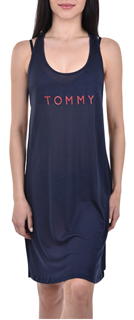 Tommy Hilfiger Dámské šaty Tommy Short Tank Dress Tee Navy Blazer UW0UW01730-416 M