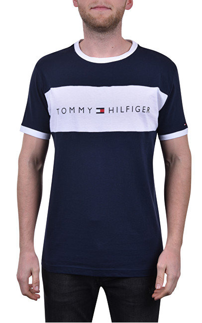 Tommy Hilfiger Pánské triko Tommy Original Cn Ss Tee Logo Flag UM0UM01170-416 Navy Blazer XL