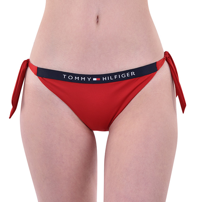 Tommy Hilfiger Plavkové kalhotky Cheeky Side Tie Biki Tango Red UW0UW01474-611 M