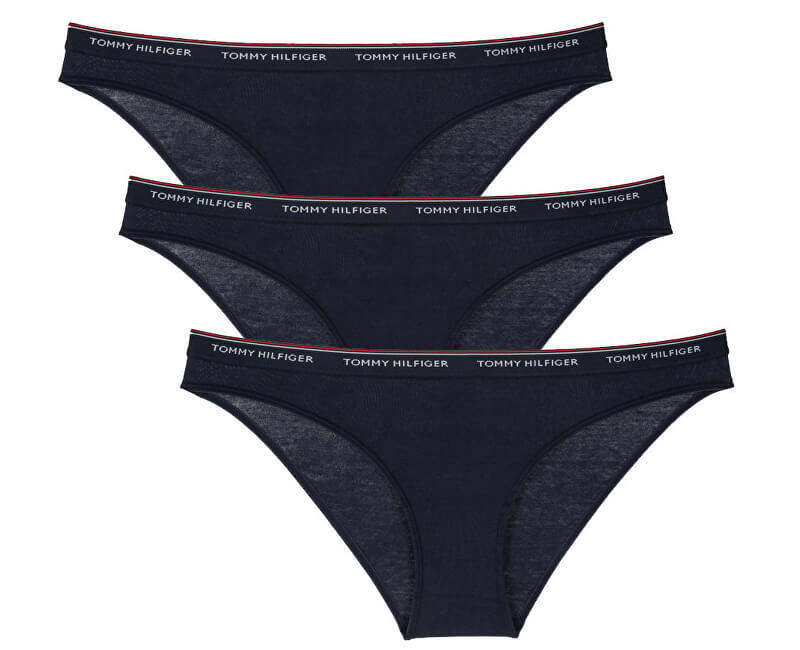 Tommy Hilfiger Sada dámských kalhotek Essentials 3P Bikini UW0UW00043-416 Navy Blazer/Navy Blazer/Navy Blazer S