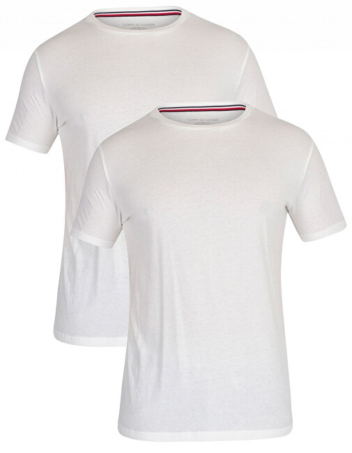 Tommy Hilfiger Sada pánských trik Th2 2P Cn Tee Ss UM0UM01030-100 White/White XL