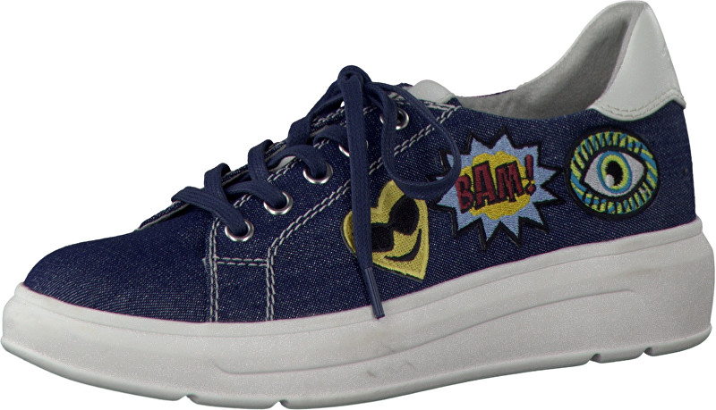 Tamaris Elegantní dámské boty 1-1-23711-28 Denim Comb 36