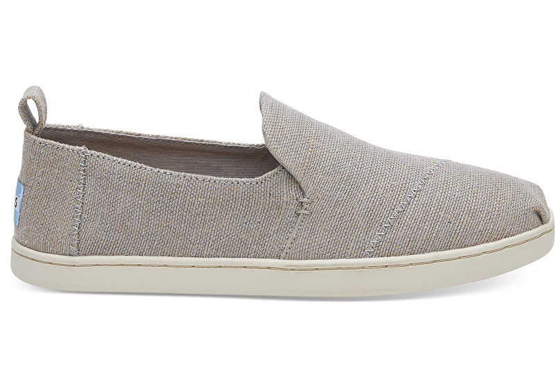 TOMS Dámské Slip-on Drizzle Grey Metallic Jute Deconstructed Alpargata 36