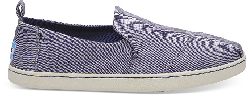 TOMS Dámské Slip-on State Blue Washed Twill Deconstructed Alpargata 36