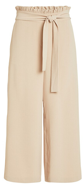 Vila Dámské kalhoty Virasha Hw Cropped Wide Pant Pb/Kl Soft Camel 40