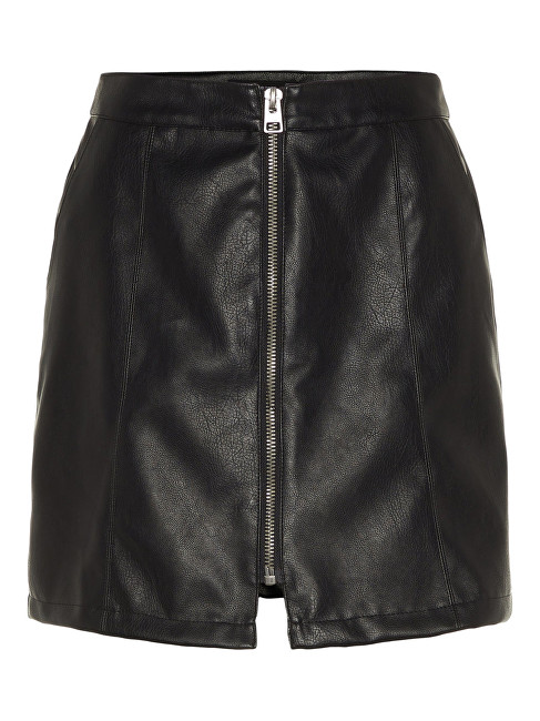 Vero Moda Dámská sukně Jana Connery Short Faux Leather Skirt Black L