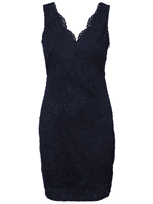 Vero Moda Dámské šaty Celeb S/L Lace Dress Exp Navy Blazer M