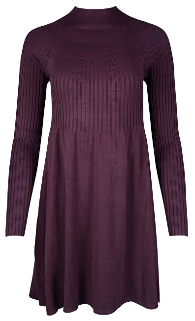 Vero Moda Dámské šaty Norwalk New Glory Ls Dress Winetasting XL