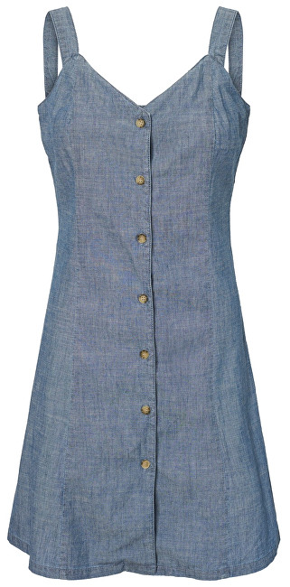 Vero Moda Dámské šaty Samantha Chamb Shirt Button Dress Ga Dark Blue Denim S