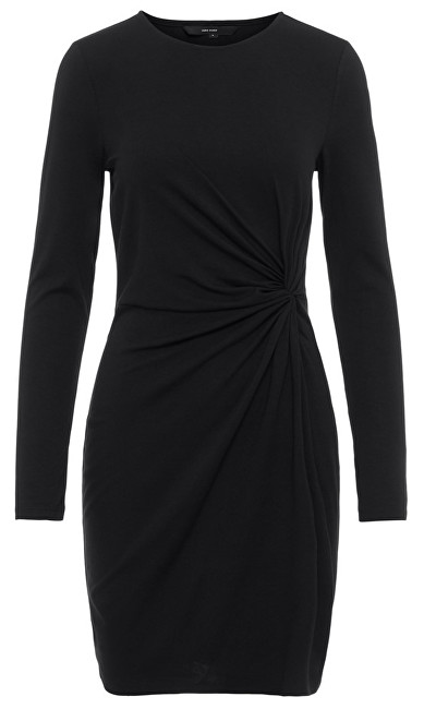 Vero Moda Dámské šaty Smia L/S Knot Dress D2-1 Black XS