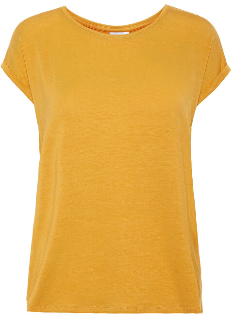 Vero Moda Dámské triko Ava Plain Ss Top Ga Noos Amber Gold XS