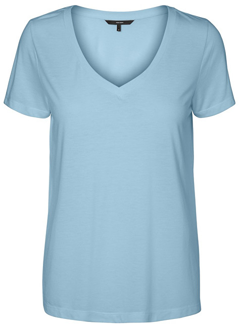 Vero Moda Dámské triko Spicy V-neck Ss Top Color Cool Blue XL