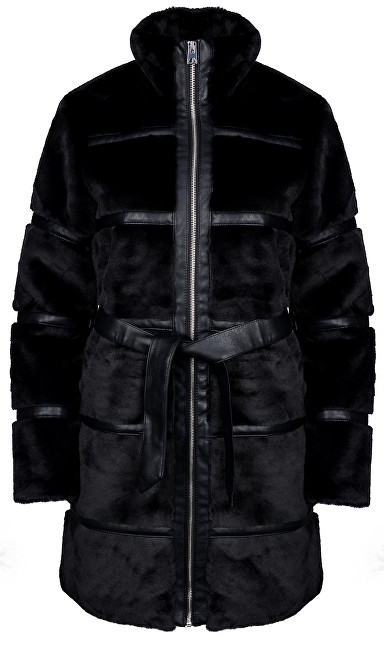 Vero Moda Dámský kabát Ninja 3/4 Faux Fur Jacket Black M