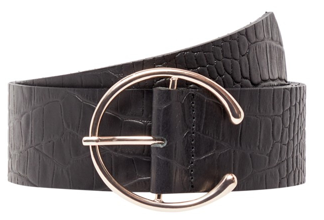 Vero Moda Dámský opasek Palermo Leather Waist Belt Black 70 cm