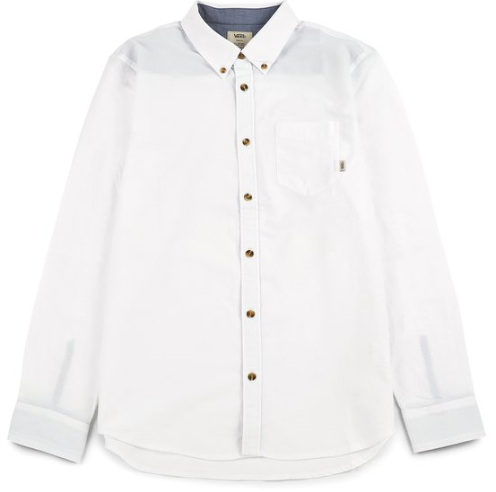 VANS Pánská košile Houser Ls White V000MZWHT S