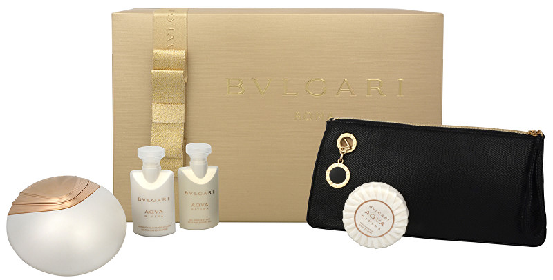 Bvlgari Aqva Divina - EDT 65 ml + tělové mléko 40 ml + sprchový gel 40 ml + mýdlo 50 g + kosmetická taška