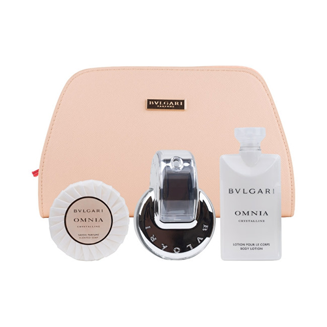 Bvlgari Omnia Crystalline - EDT 65 ml + tělové mléko 75 ml + mýdlo 75 ml + kosmetická taška