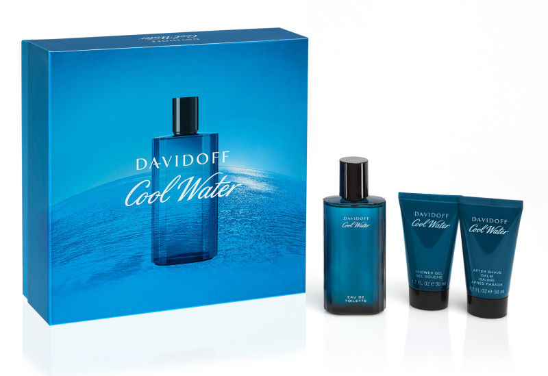 Davidoff Cool Water Man - EDT 75 ml + sprchový gel 50 ml + balzám po holení 50 ml