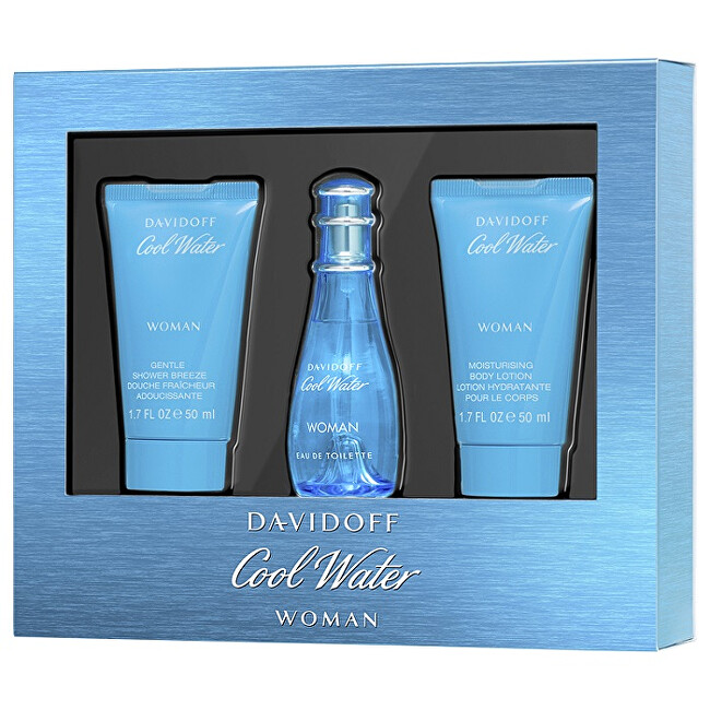 Davidoff Cool Water Woman - EDT 30 ml + tělové mléko 50 ml + sprchový gel 50 ml