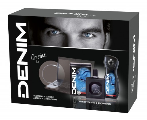 Denim Original - EDT 100 ml + sprchový gel 250 ml + světlo k počítači