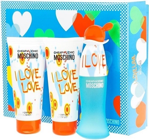 Moschino Cheap & Chic I Love Love - EDT 50 ml + tělové mléko 100 ml + sprchový gel 100 ml