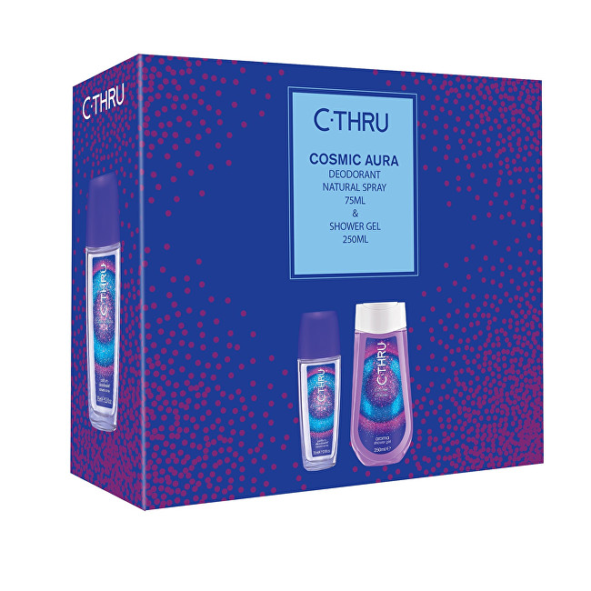 C-THRU Cosmic Aura - deodorant s rozprašovačem 75 ml + sprchový gel 250 ml