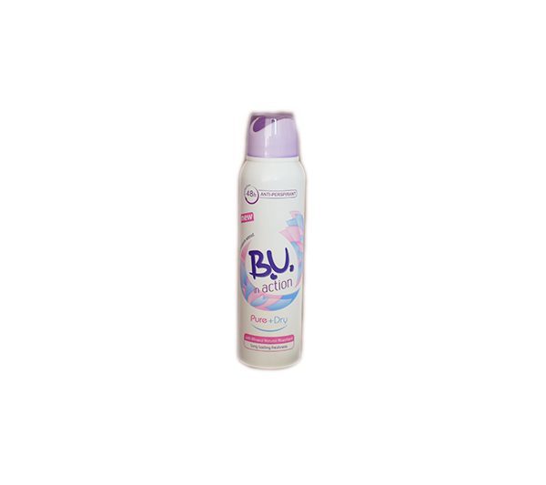 B.U. In Action Pure + Dry - deodorant ve spreji 150 ml