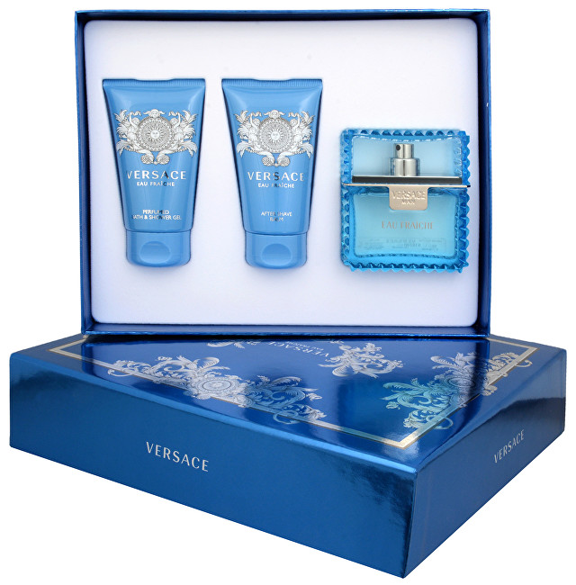 Versace Eau Fraiche Man - EDT 50 ml + sprchový gel 50 ml + balzám po holení 50 ml