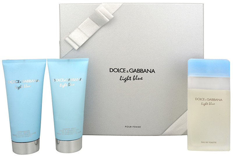 Dolce & Gabbana Light Blue - EDT 100 ml + tělový krém 100 ml + koupelový a sprchový gel 100 ml - SLEVA - poškozená krabička