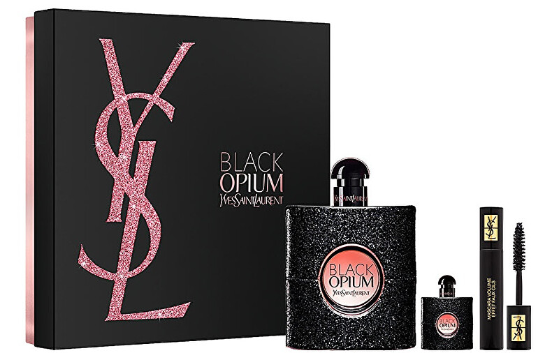Yves Saint Laurent Black Opium - EDP 90 ml + EDP 7,5 ml + řasenka 2 ml