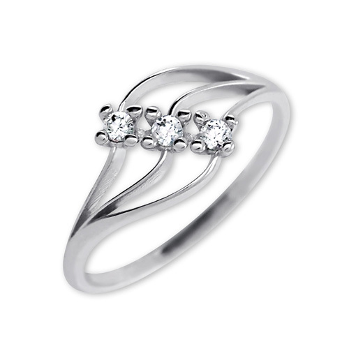 Brilio Dámský prsten s krystaly 229 001 00546 07 - 1,30 g 50 mm