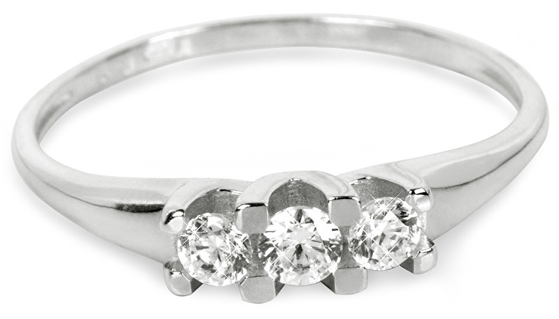 Brilio Dámský prsten z bílého zlata 229 001 00707 07 55 mm