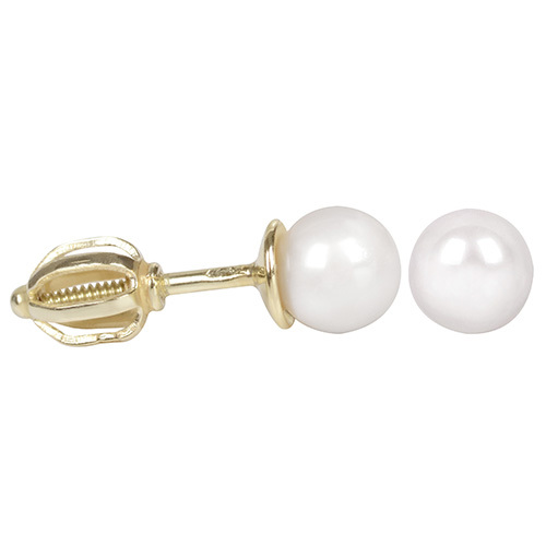 Brilio Zlaté dámské náušnice s perlou 235 001 00403 - 1,45 g