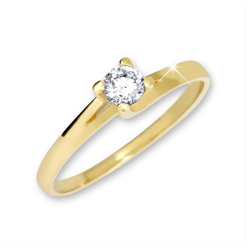 Brilio Zlatý zásnubní prsten 223 001 00090 - 1,65 g 58 mm