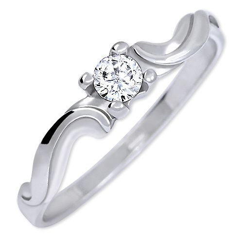 Brilio Silver Něžný zásnubní prsten 426 001 00495 04 - 1,03 g 56 mm