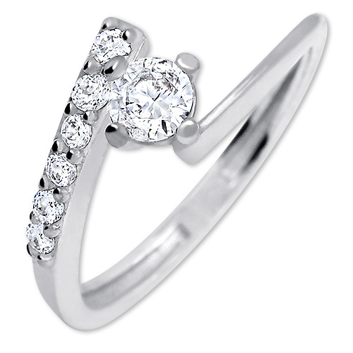 Brilio Silver Pěkný zásnubní prsten 426 001 00435 04 - 1,65 g 58 mm