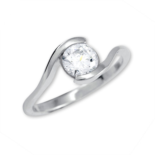 Brilio Silver Stříbrný zásnubní prsten 426 001 00422 04 - 1,98 g 56 mm