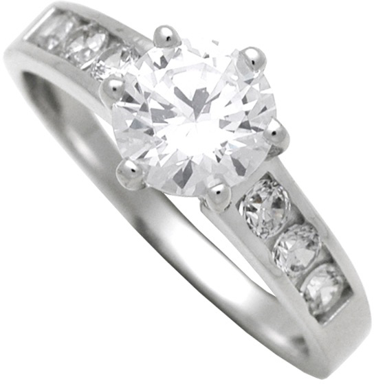 Brilio Silver Stříbrný zásnubní prsten 7111044 58 mm