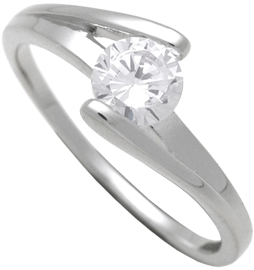 Brilio Silver Stříbrný zásnubní prsten 7111048 58 mm