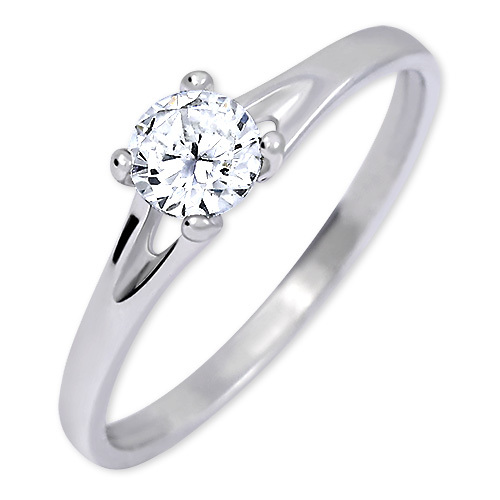 Brilio Silver Stříbrný zásnubní prsten s krystalem 426 001 00508 04 - 1,35 g 58 mm