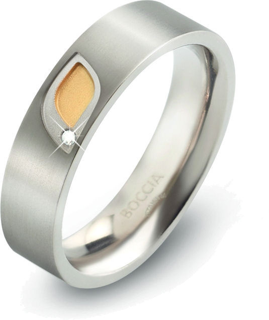 Boccia Titanium Titanový prsten s briliantem 0146-01 55 mm