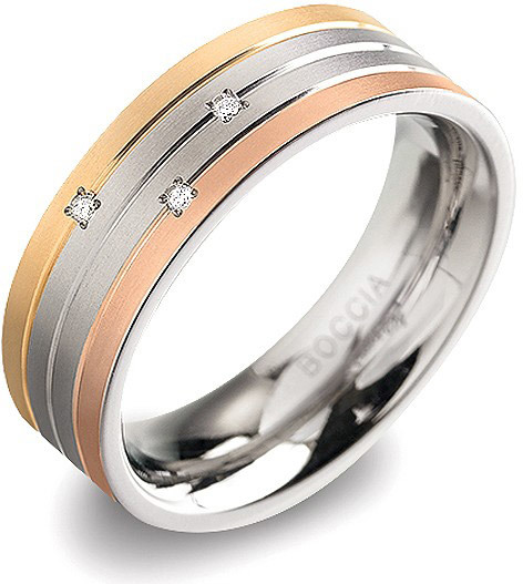 Boccia Titanium Titanový prsten s brilianty 0135-02 49 mm