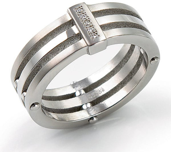 Boccia Titanium Titanový prsten s diamanty 0126-01 53 mm
