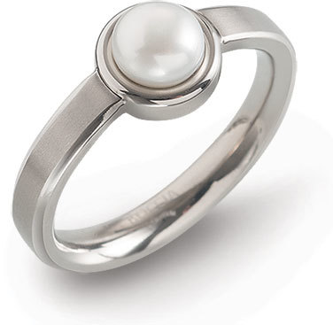 Boccia Titanium Titanový prsten s perlou 0137-01 53 mm