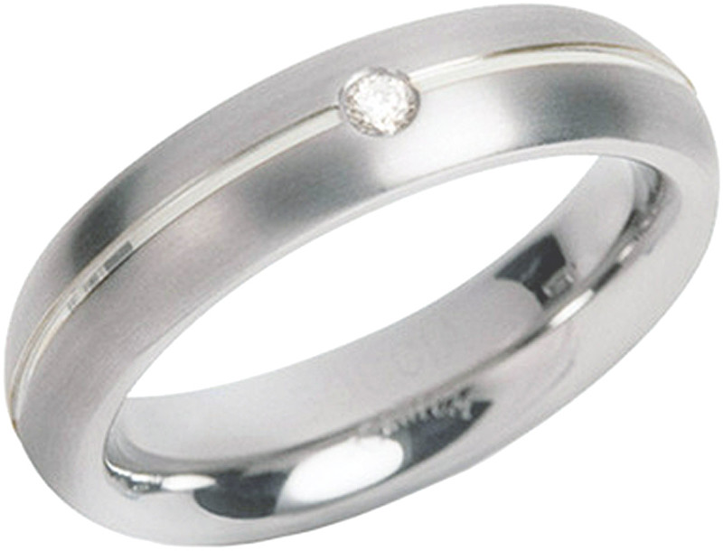 Boccia Titanium Titanový snubní prsten s diamantem 0130-05 56 mm